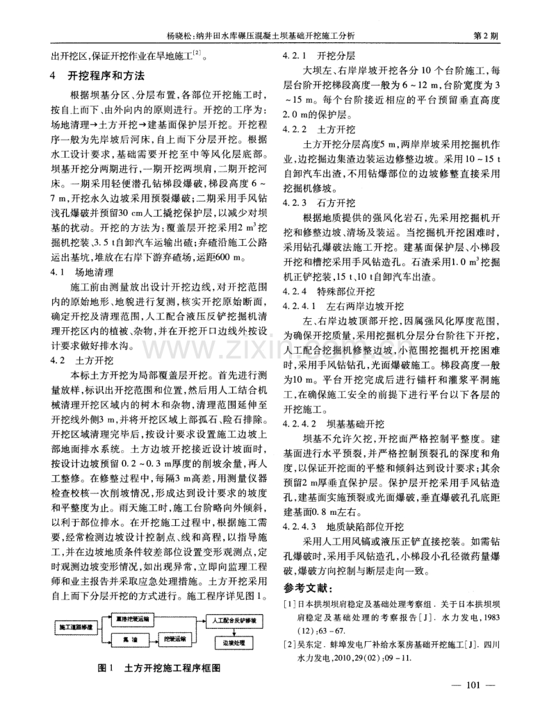 纳井田水库碾压混凝土坝基础开挖施工分析.pdf_第2页