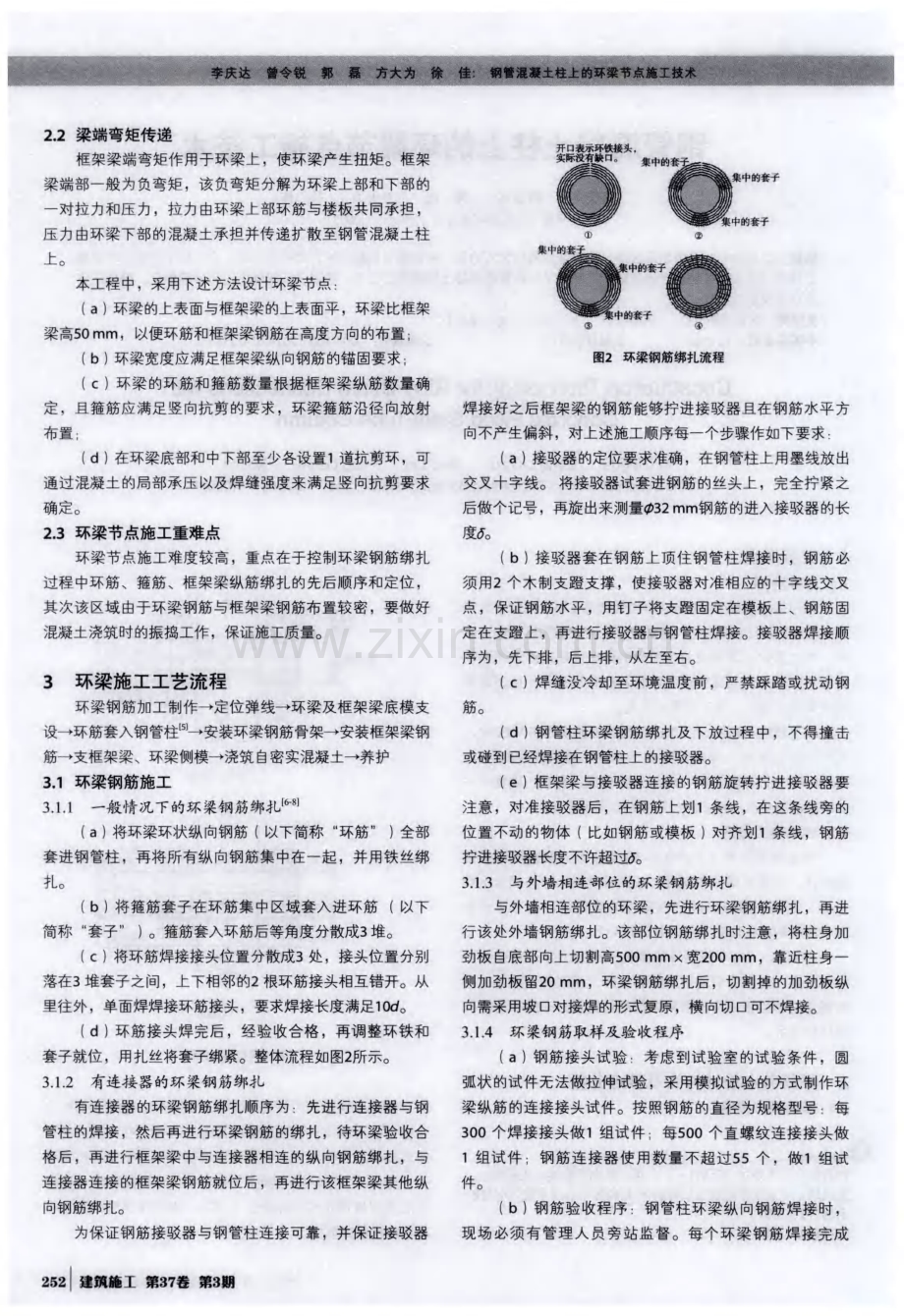 钢管混凝土柱上的环梁节点施工技术.pdf_第2页