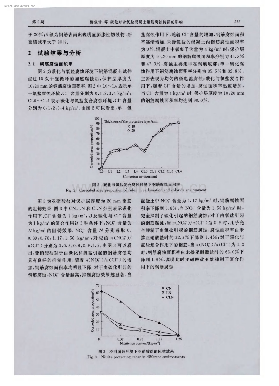 碳化对含氯盐混凝土钢筋腐蚀特征的影响.pdf_第3页