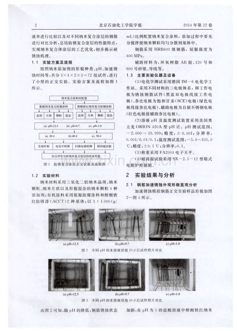 桥梁用混凝土钢筋的防锈复合涂层的工艺优化及性能研究初探.pdf_第2页