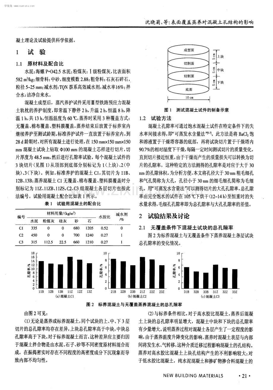 表面覆盖蒸养对混凝土孔结构的影响.pdf_第2页