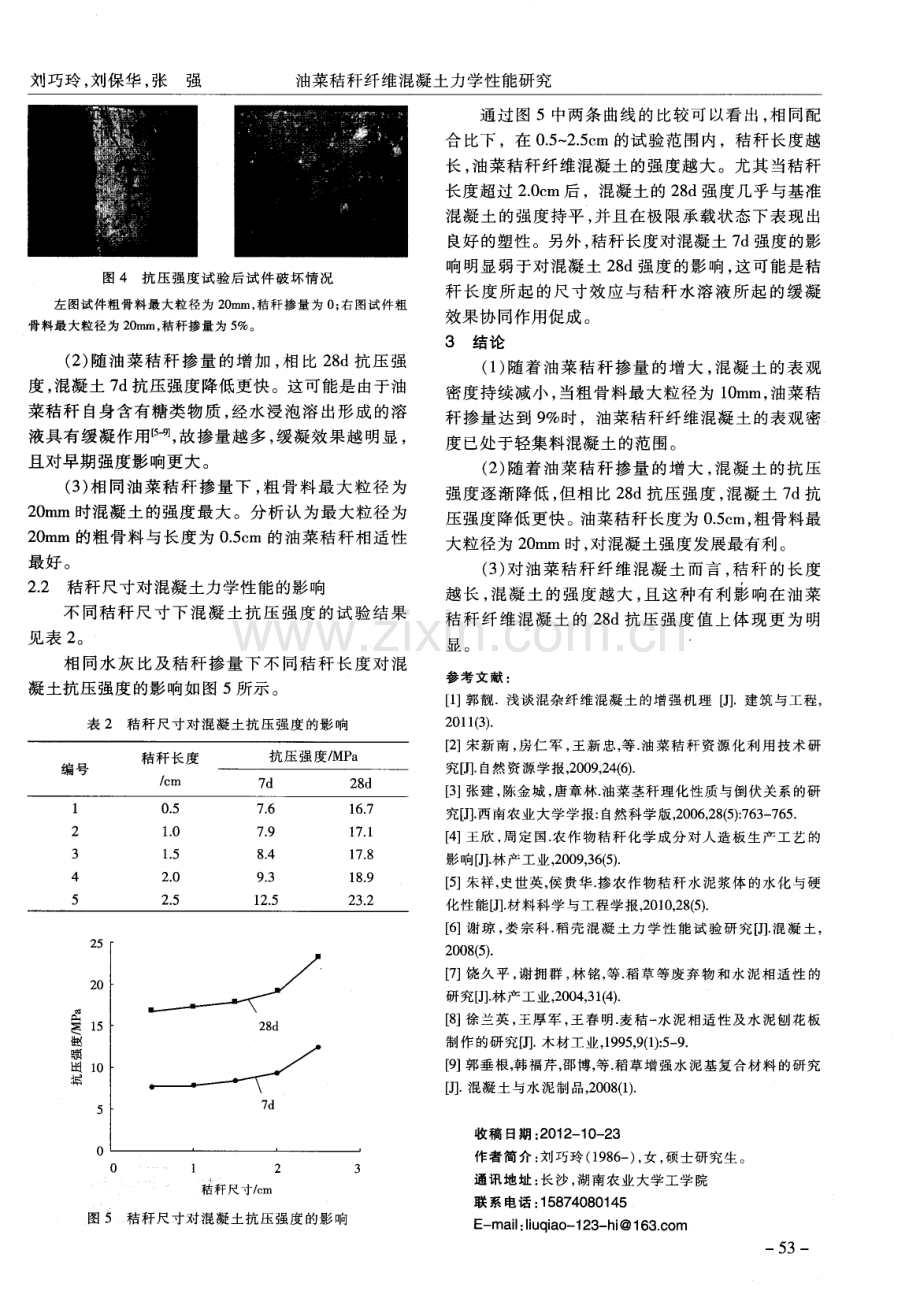 油菜秸秆纤维混凝土力学性能研究.pdf_第3页