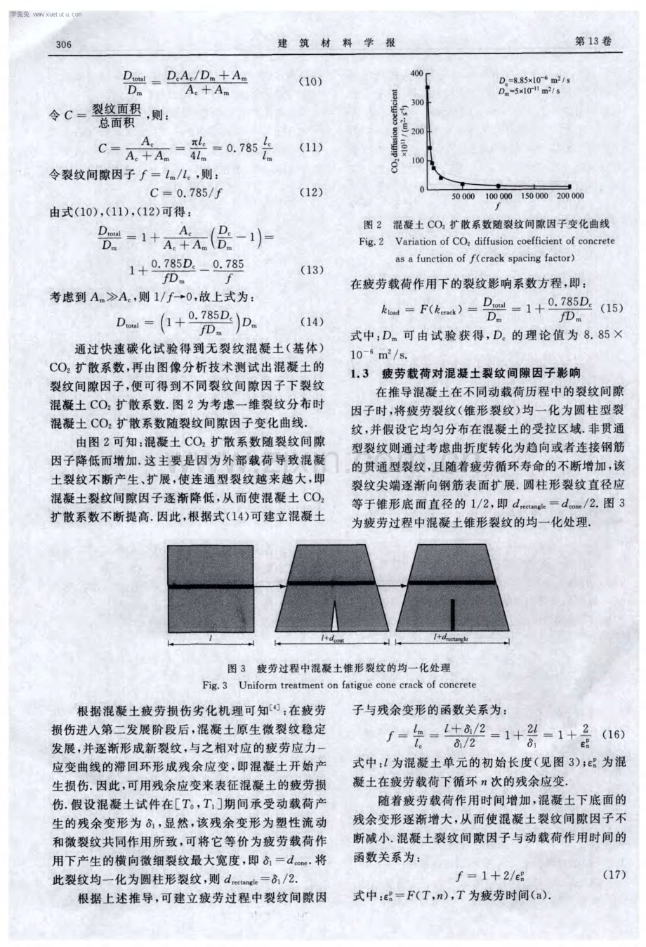 疲劳载荷与碳化耦合作用下结构混凝土寿命预测.pdf_第3页