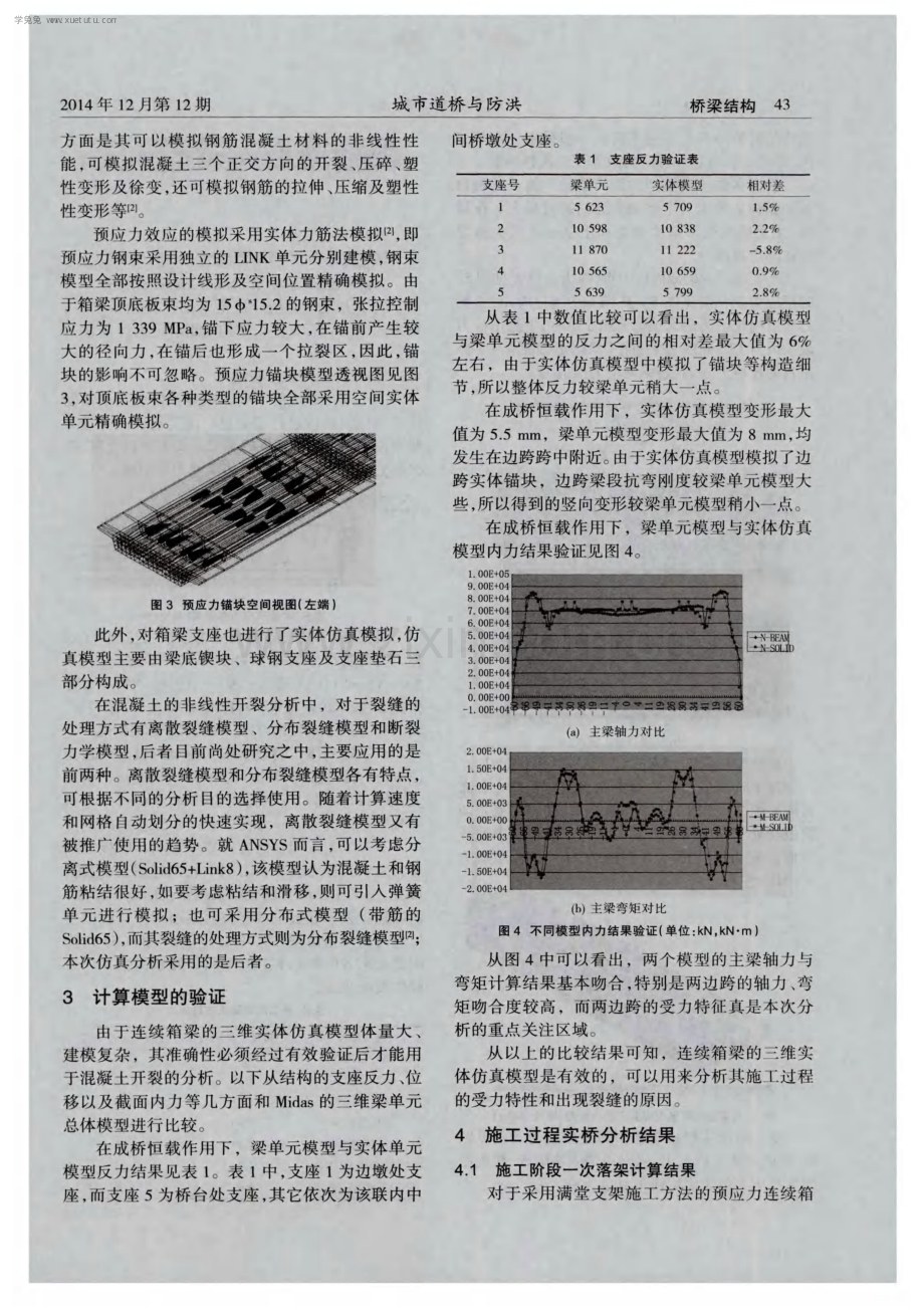 预应力混凝土连续箱梁桥开裂的三维仿真分析.pdf_第2页