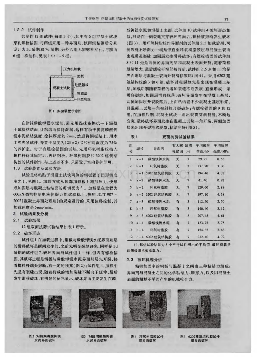 粘钢加固混凝土的抗剪强度试验研究.pdf_第2页