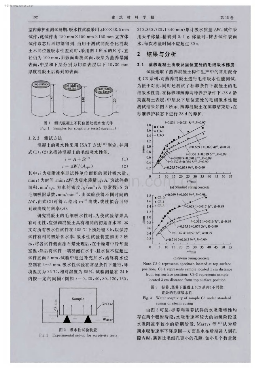 蒸养混凝土的毛细吸水特性研究.pdf_第3页