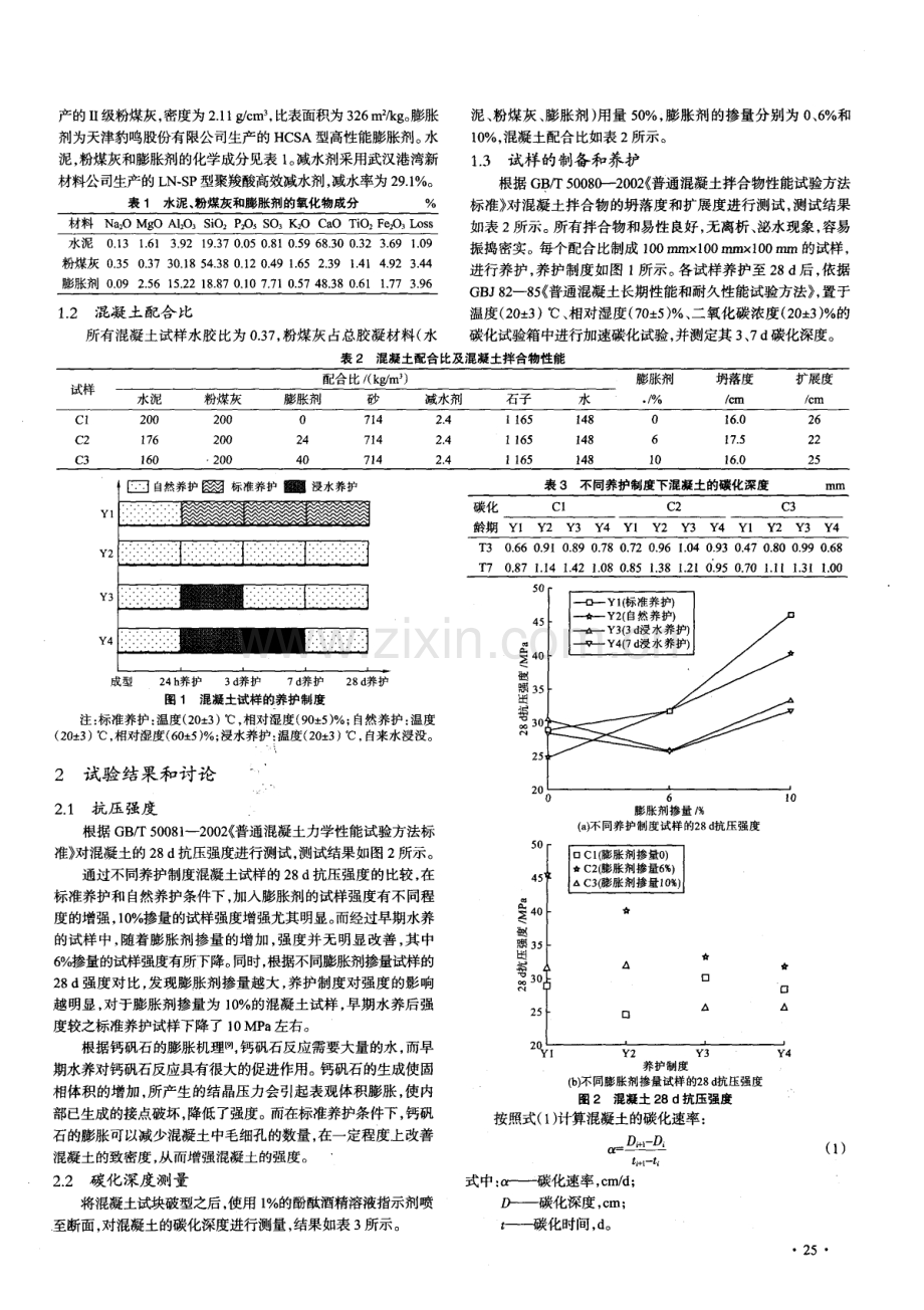 养护湿度对补偿收缩混凝土碳化速率的影响.pdf_第2页