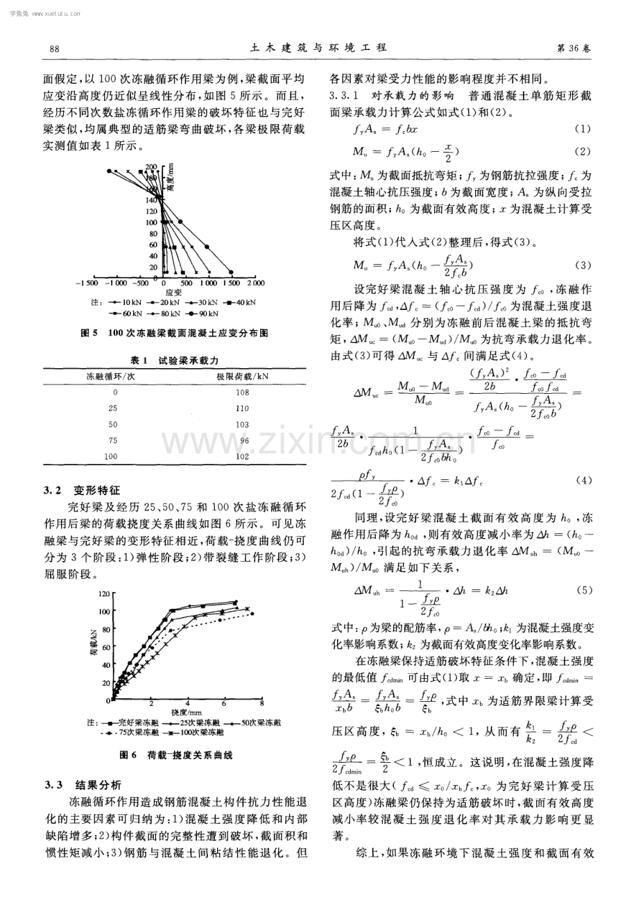 盐冻环境下钢筋混凝土梁抗弯性能试验研究.pdf_第3页