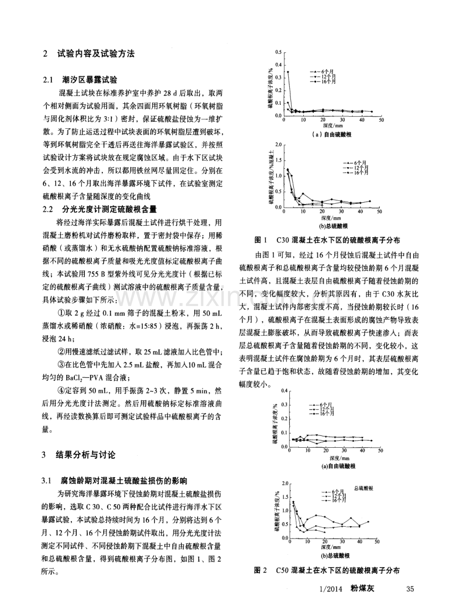 矿物掺合料对海洋混凝土结构硫酸盐侵蚀影响的试验研究.pdf_第2页