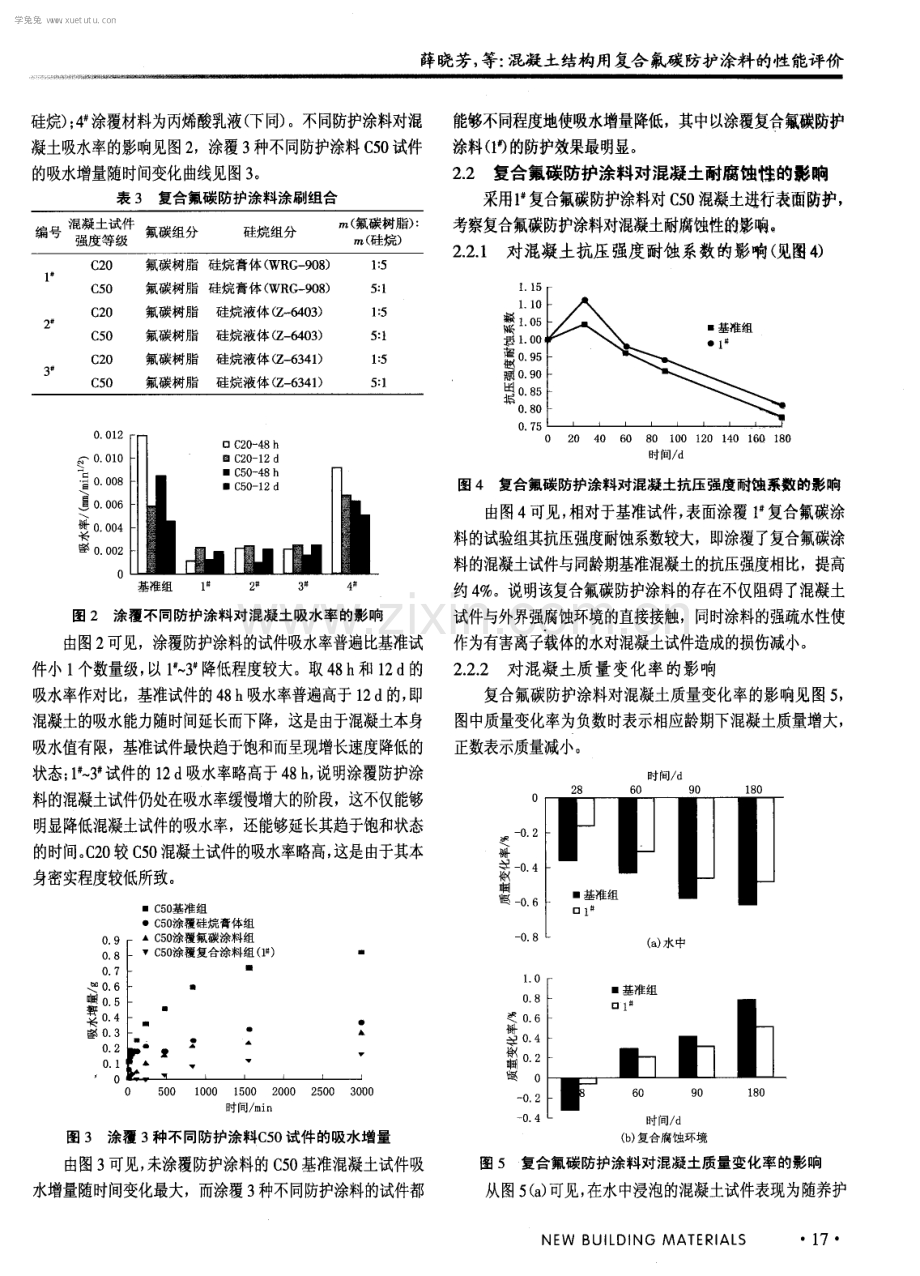 混凝土结构用复合氟碳防护涂料的性能评价.pdf_第3页