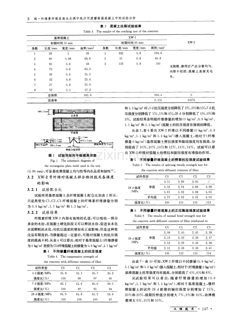 纤维素纤维在南水北调中线沙河渡槽高强混凝土中的试验分析.pdf_第3页