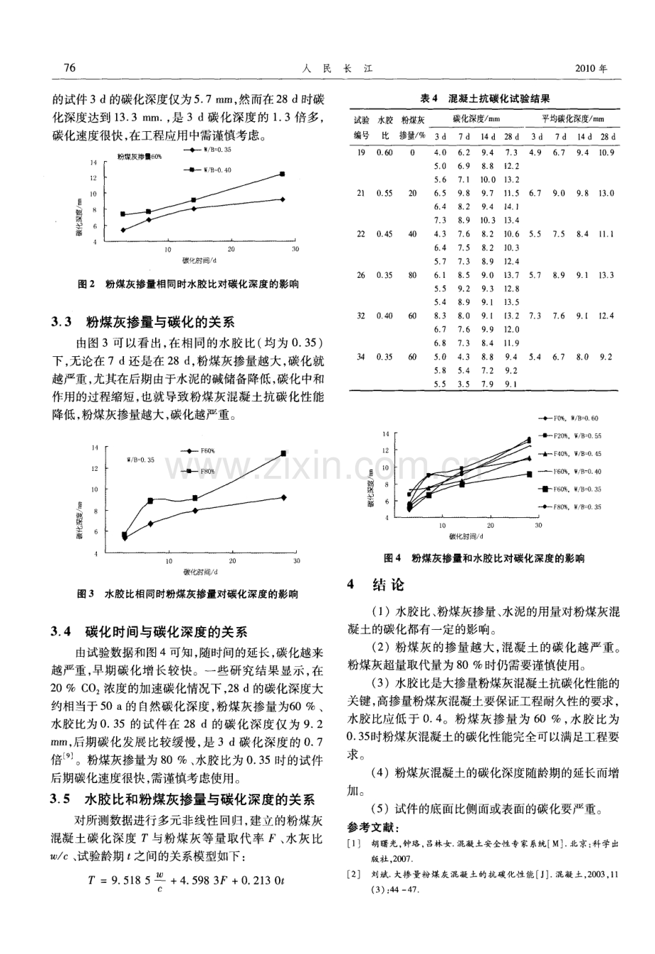 大掺量粉煤灰混凝土的抗碳化性能研究.pdf_第3页