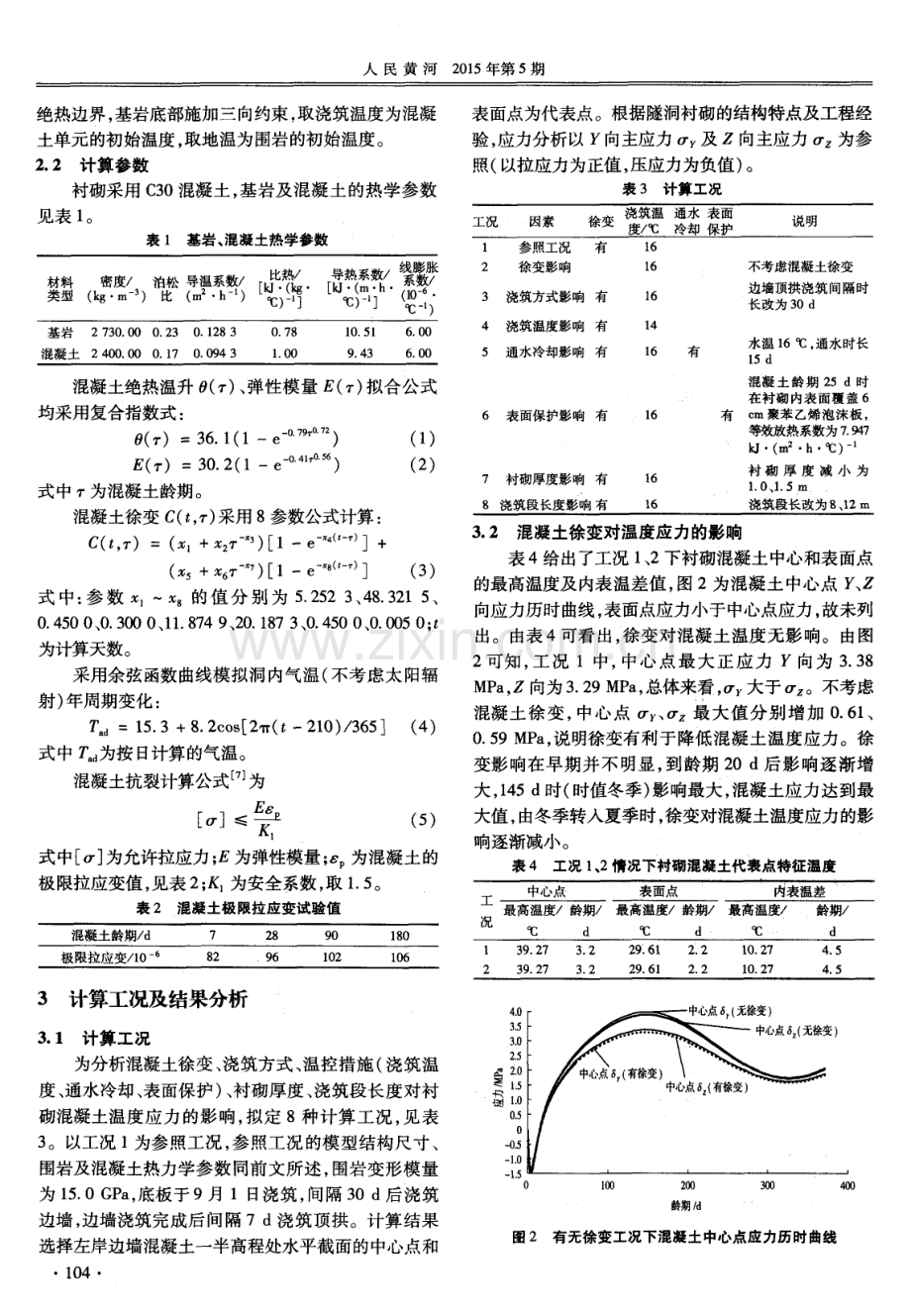 厚壁衬砌混凝土温度应力仿真分析.pdf_第2页