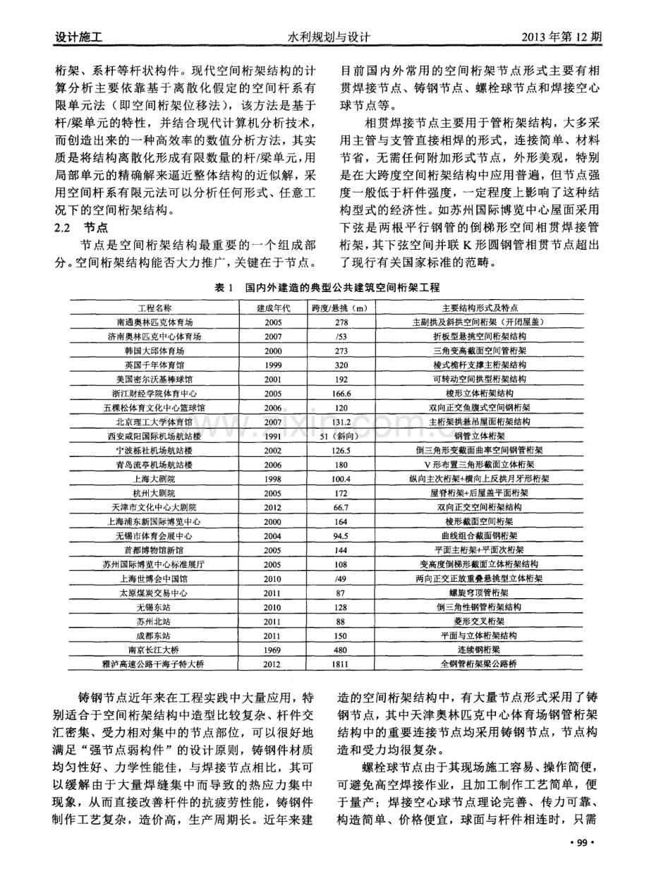 空间桁架的结构特点及其在水利电力工程中的应用.pdf_第2页