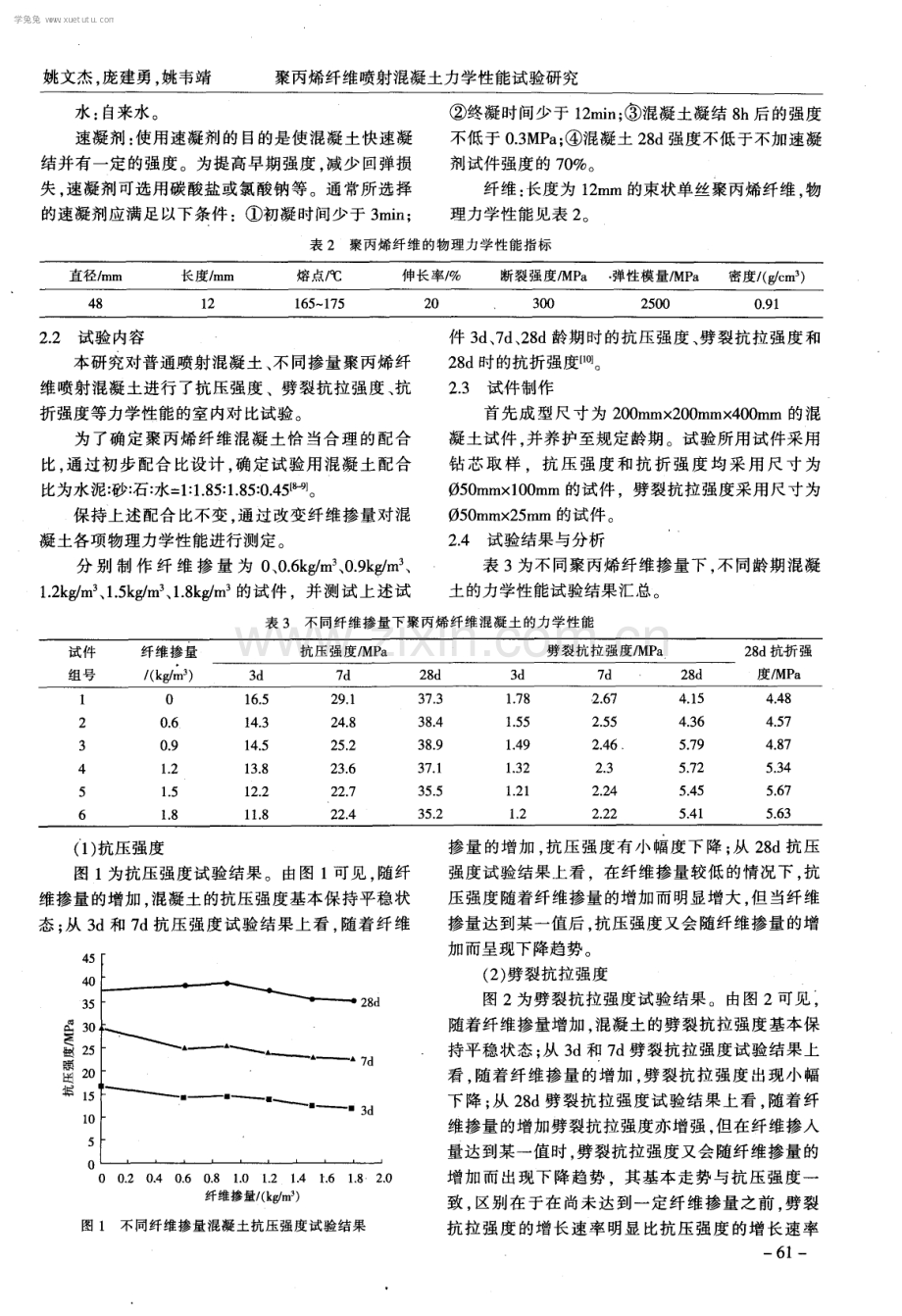 聚丙烯纤维喷射混凝土力学性能试验研究.pdf_第2页