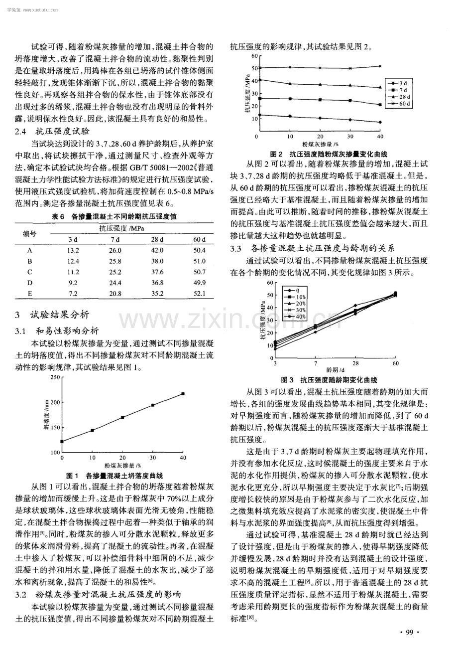 大掺量粉煤灰混凝土抗压强度影响分析.pdf_第3页