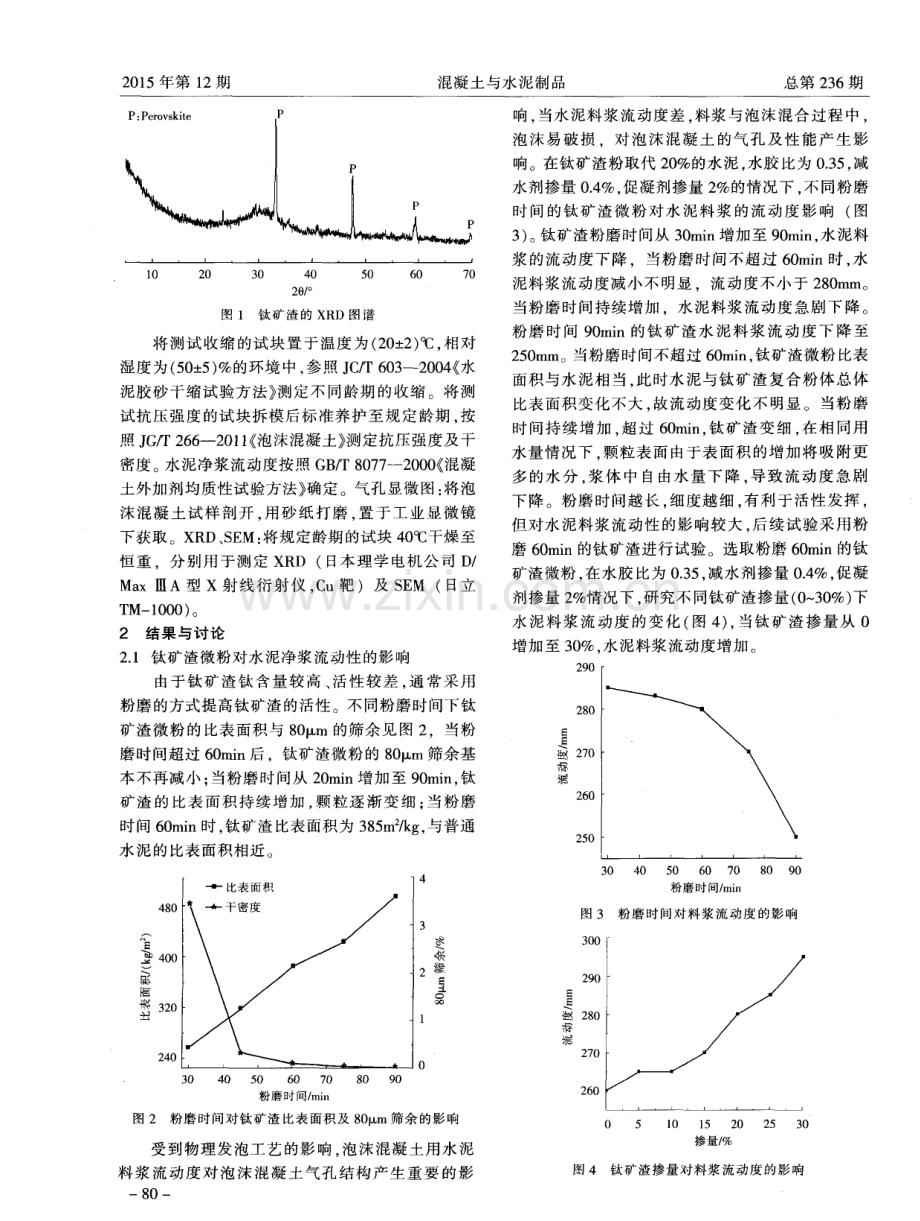 钛矿渣对泡沫混凝土性能的影响研究.pdf_第2页