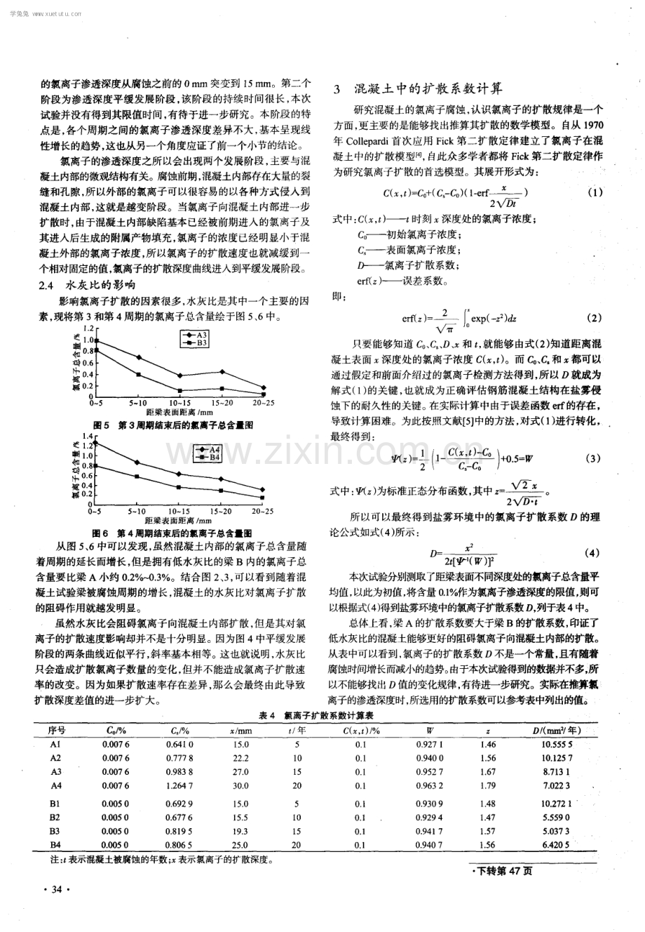 模拟大气中氯离子在混凝土中扩散的盐雾试验研究.pdf_第3页