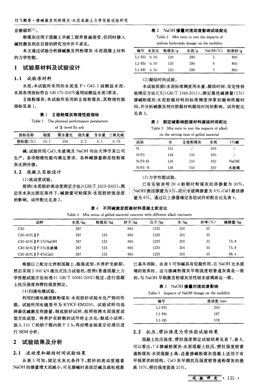 掺碱激发剂粉煤灰-水泥混凝土力学性能试验研究.pdf_第2页