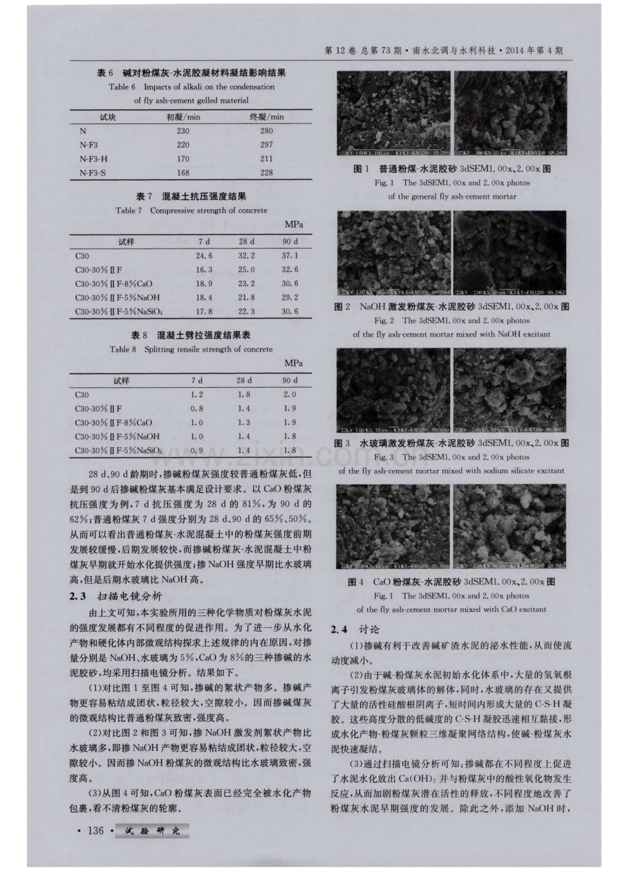 掺碱激发剂粉煤灰-水泥混凝土力学性能试验研究.pdf_第3页