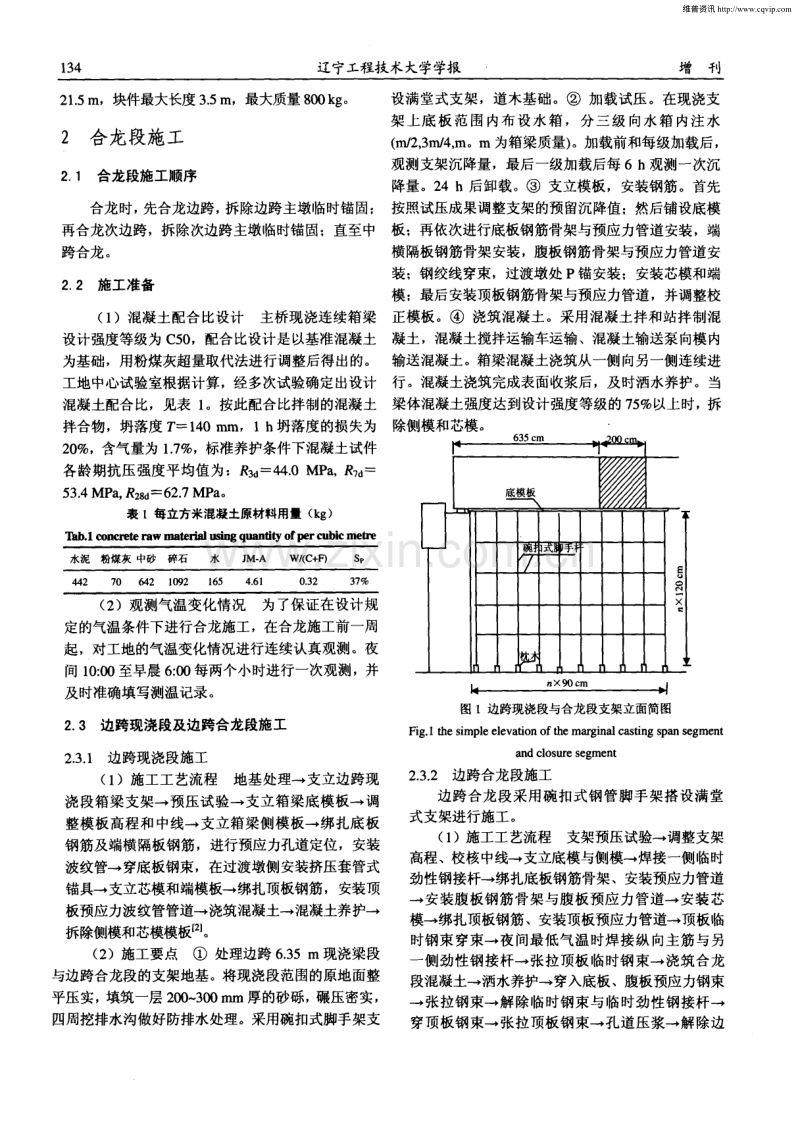 长弯大桥预应力混凝土连续箱梁合龙施工技术.pdf_第2页