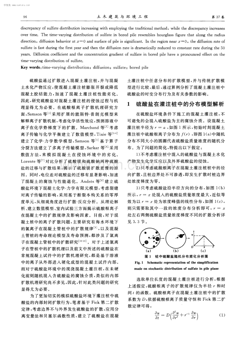 混凝土灌注桩中混含硫酸盐的时变分布规律.pdf_第2页