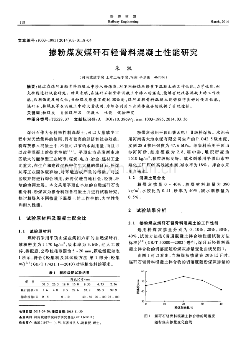 掺粉煤灰煤矸石轻骨料混凝土性能研究.pdf_第1页