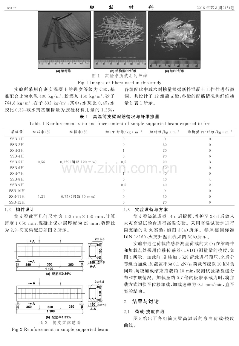 混杂纤维自密实混凝土简支梁高温后剩余承载力试验与计算.pdf_第2页