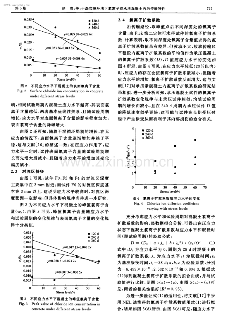 干湿交替环境下氯离子在承压混凝土内的传输特性.pdf_第3页