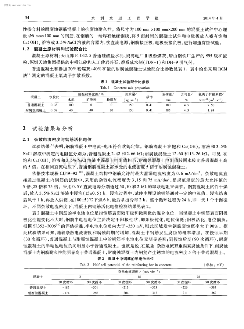 不同环境中杂散电流对钢筋混凝土腐蚀影响.pdf_第2页