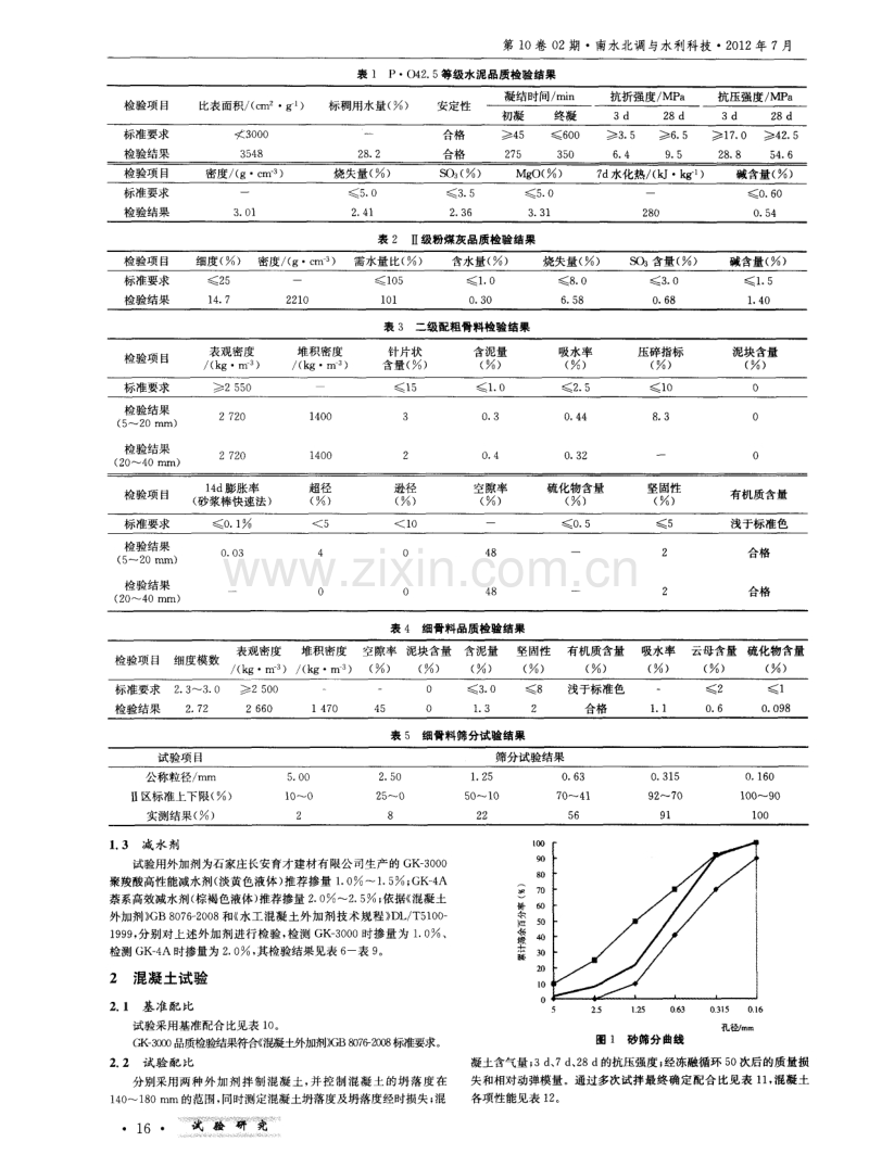 聚羧酸高性能减水剂在南水北调箱涵混凝土中的应用.pdf_第2页