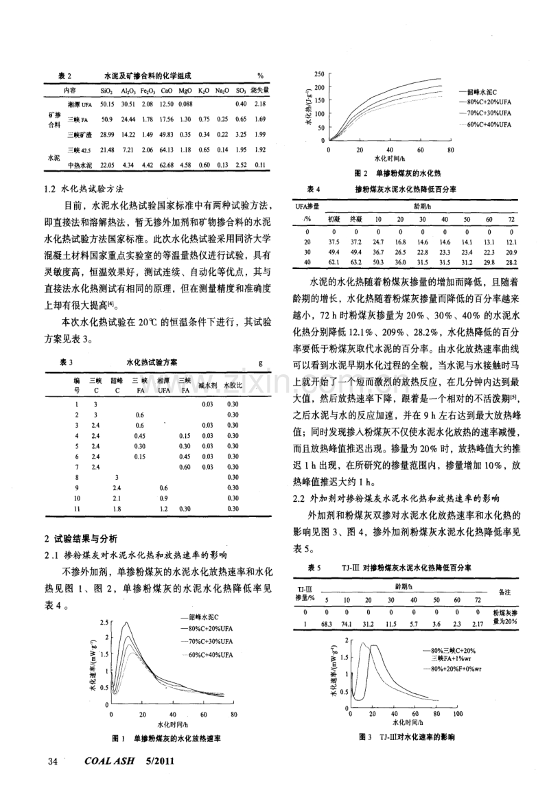 矿物掺合料和减水剂对桥梁混凝土水泥石水化热的影响.pdf_第2页