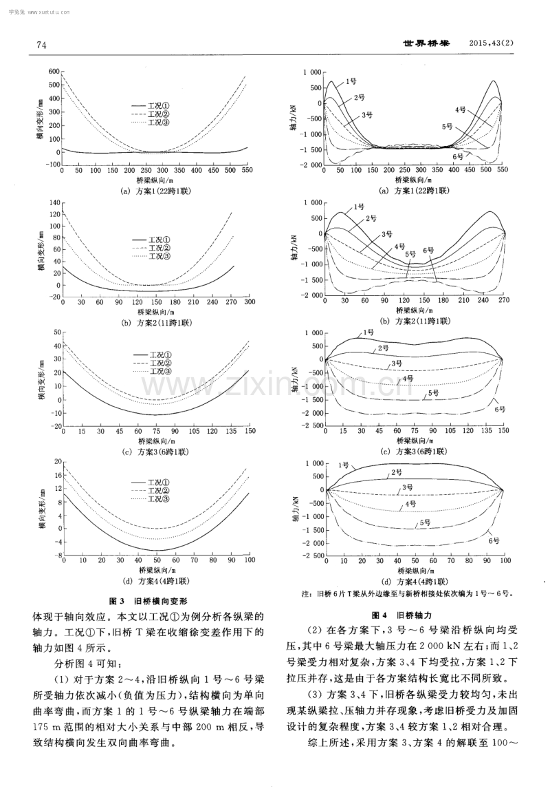 考虑收缩徐变的混凝土T梁桥解联拼接效应分析及支座优化布置.pdf_第3页