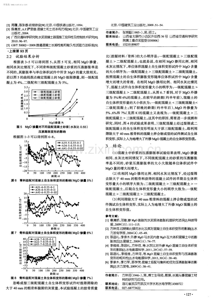 骨料级配对外掺氧化镁混凝土膨胀变形性能的影响.pdf_第3页