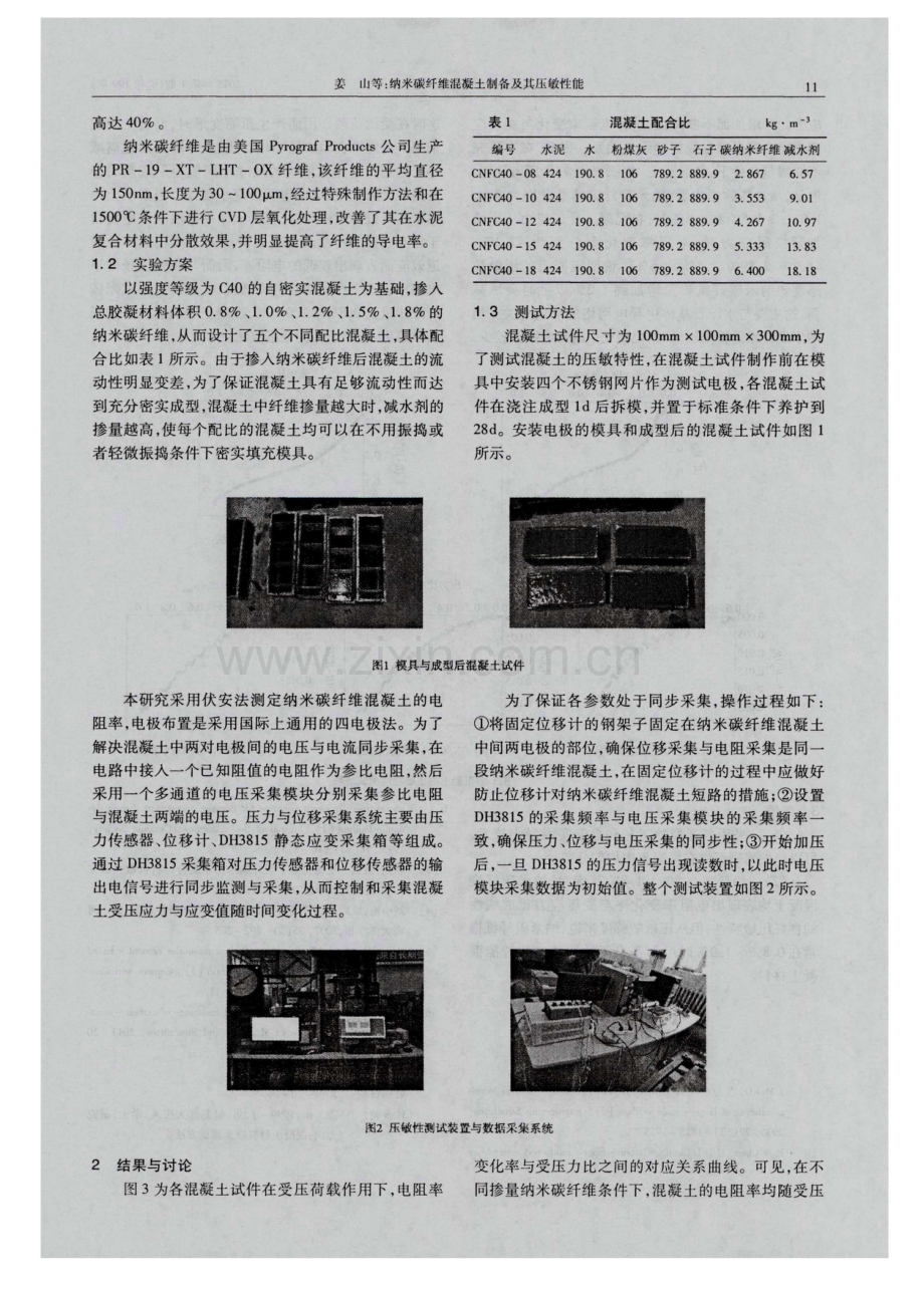 纳米碳纤维混凝土制备及其压敏性能.pdf_第2页