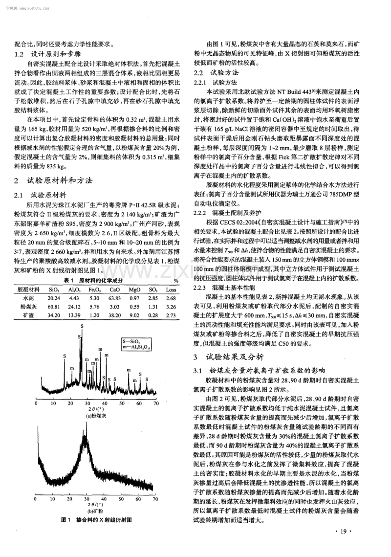 粉煤灰和矿粉对C50自密实混凝土氯离子扩散系数的影响.pdf_第2页