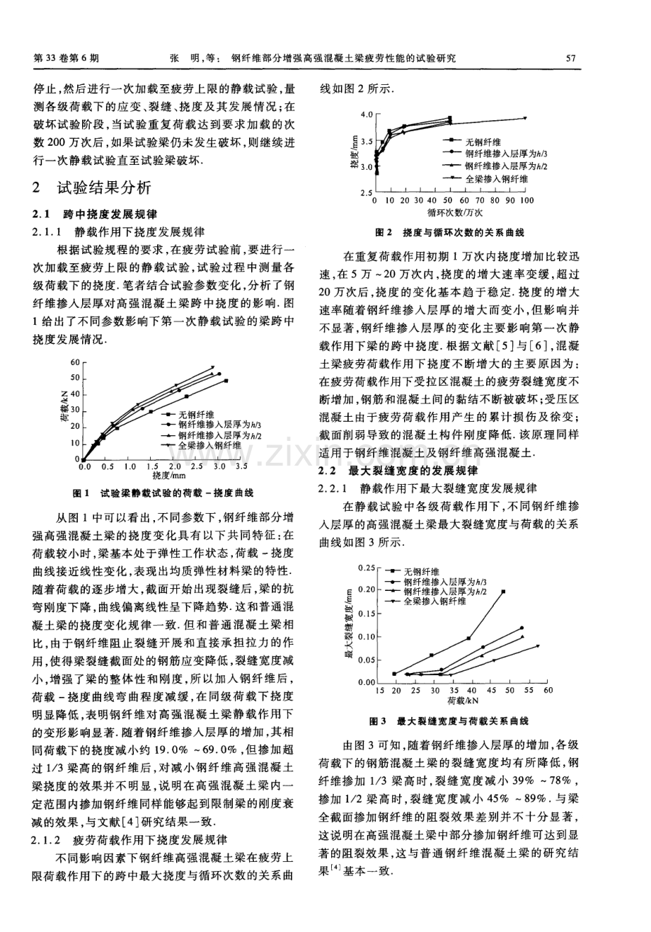 钢纤维部分增强高强混凝土梁疲劳性能的试验研究.pdf_第2页