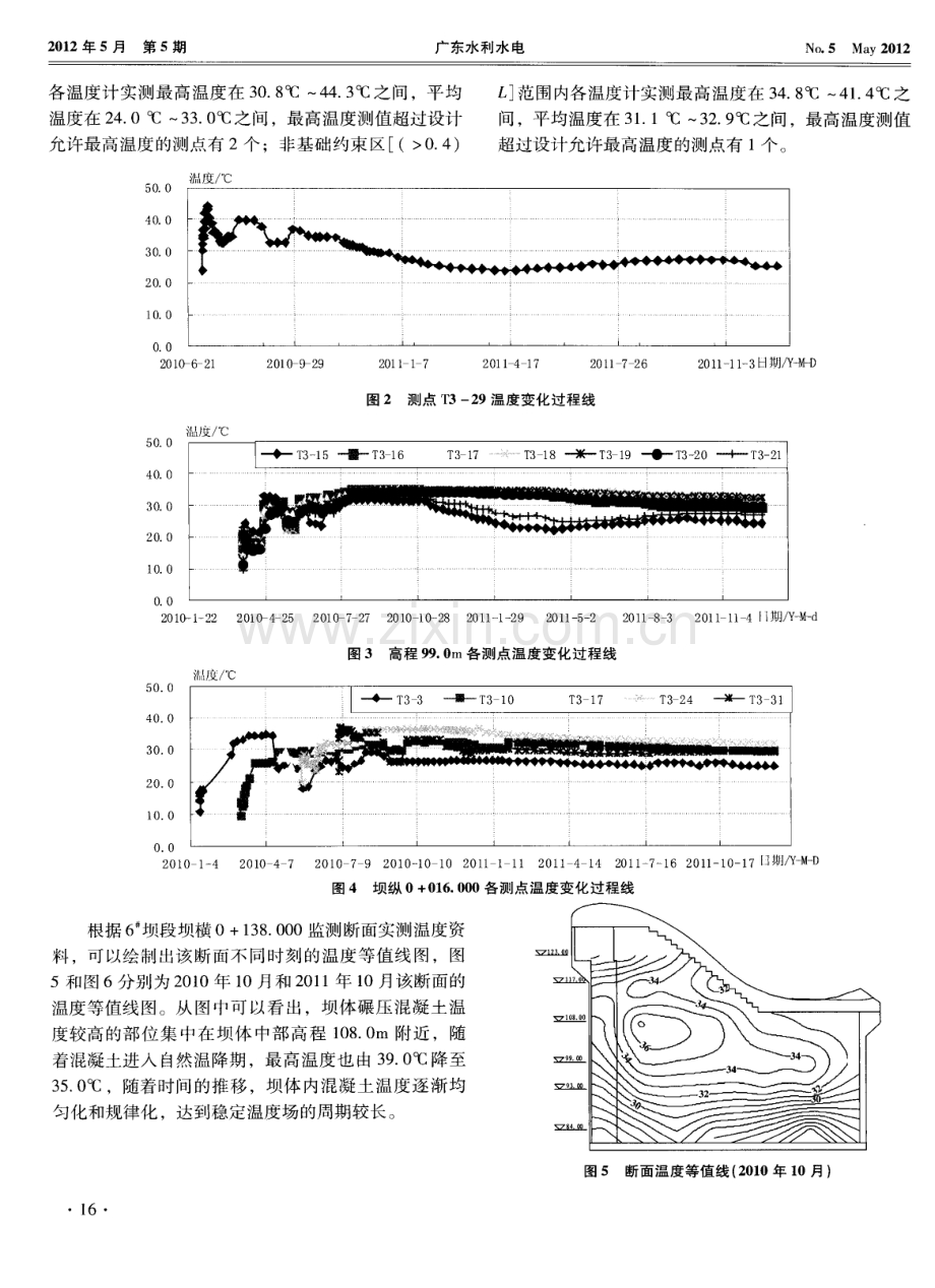 乐昌峡碾压混凝土坝溢流坝段施工期实测温度性态分析.pdf_第3页