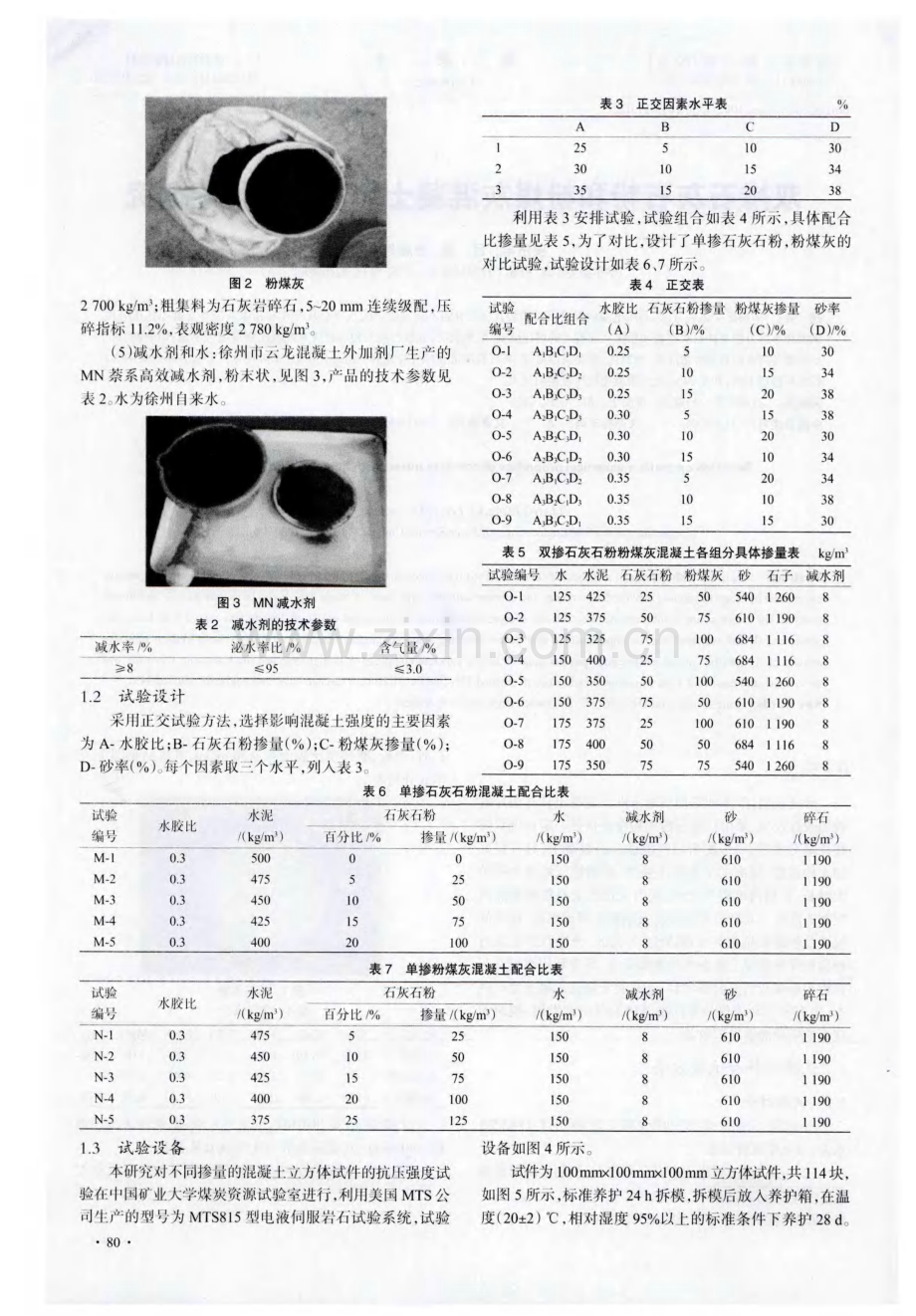 双掺石灰石粉和粉煤灰混凝土静态力学性能研究.pdf_第2页