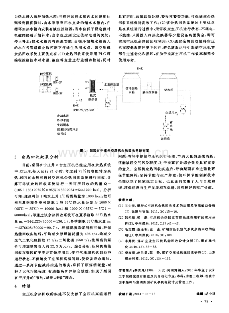 空压机余热回收技术在梨园矿的应用.pdf_第2页