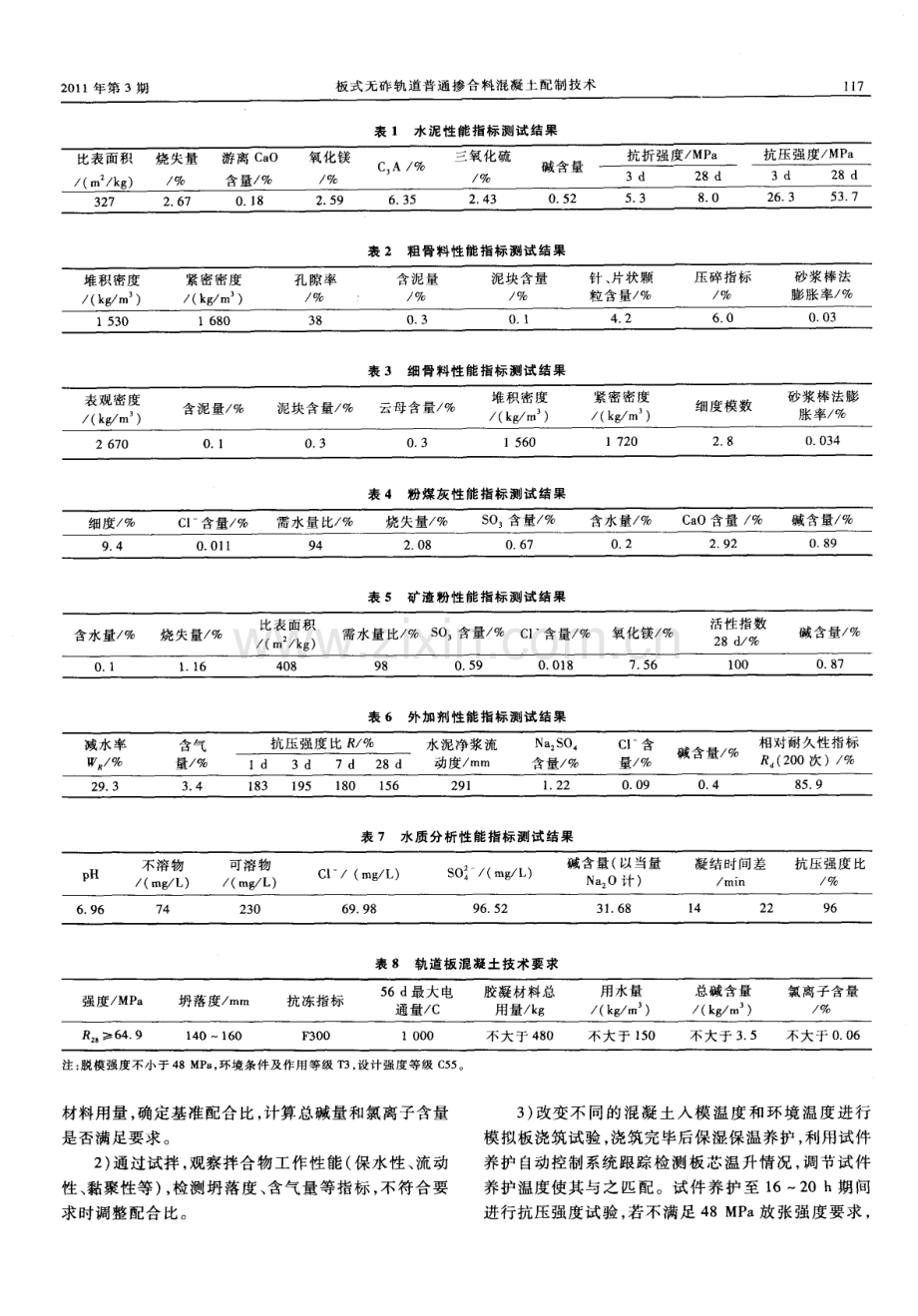 板式无砟轨道普通掺合料混凝土配制技术.pdf_第2页