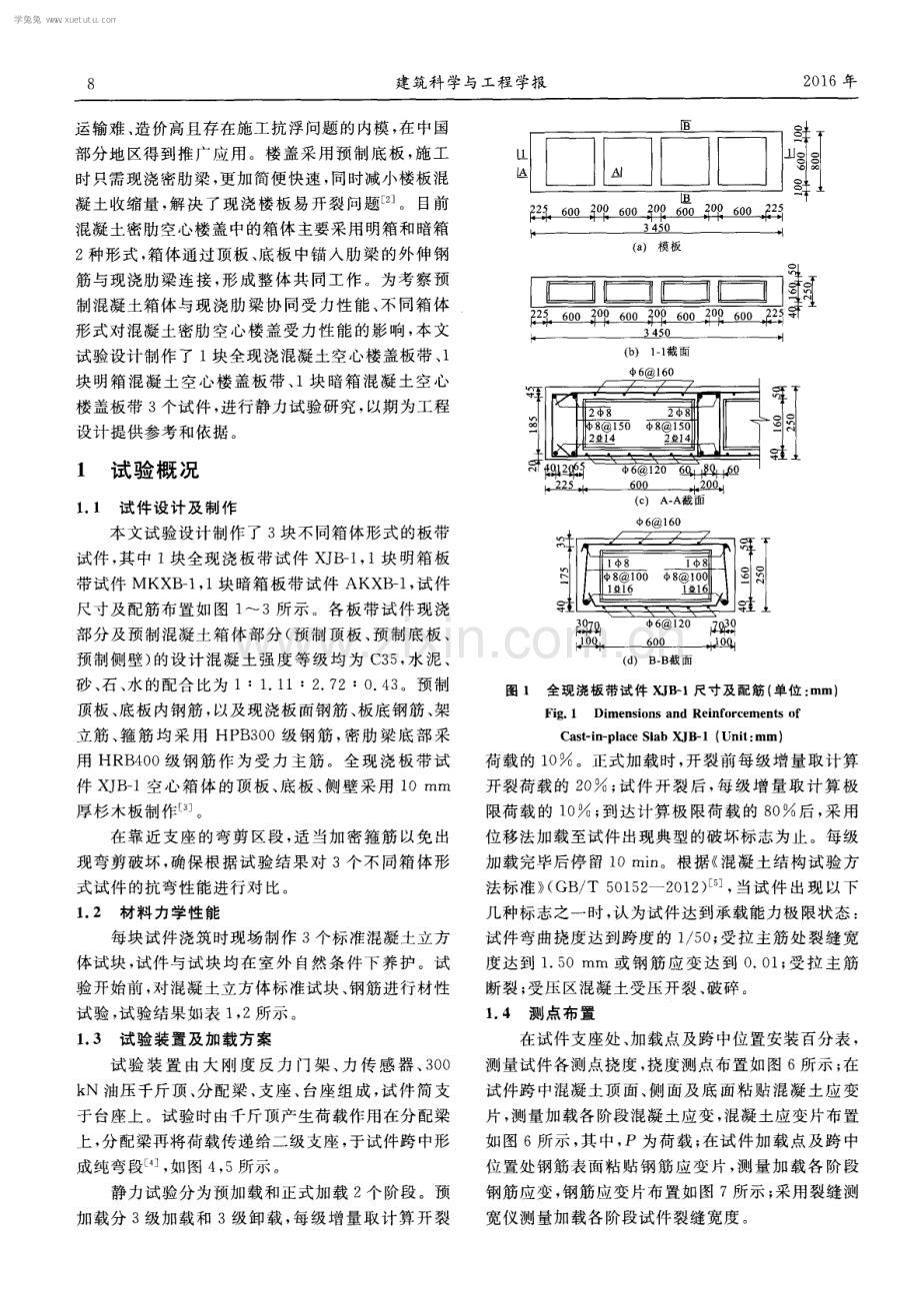 不同箱体形式混凝土密肋空心楼盖受力性能试验.pdf_第2页