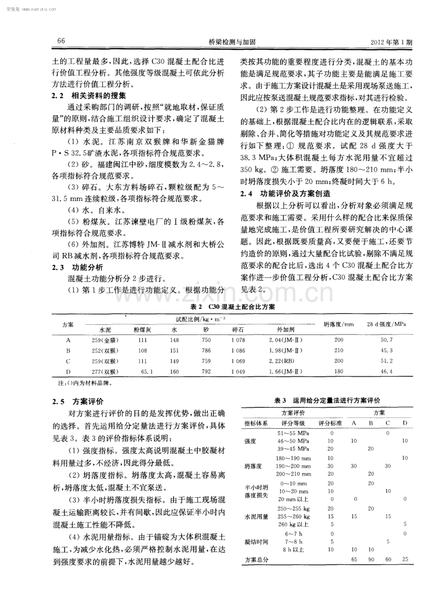 价值工程在混凝土方案比选中的应用.pdf_第2页