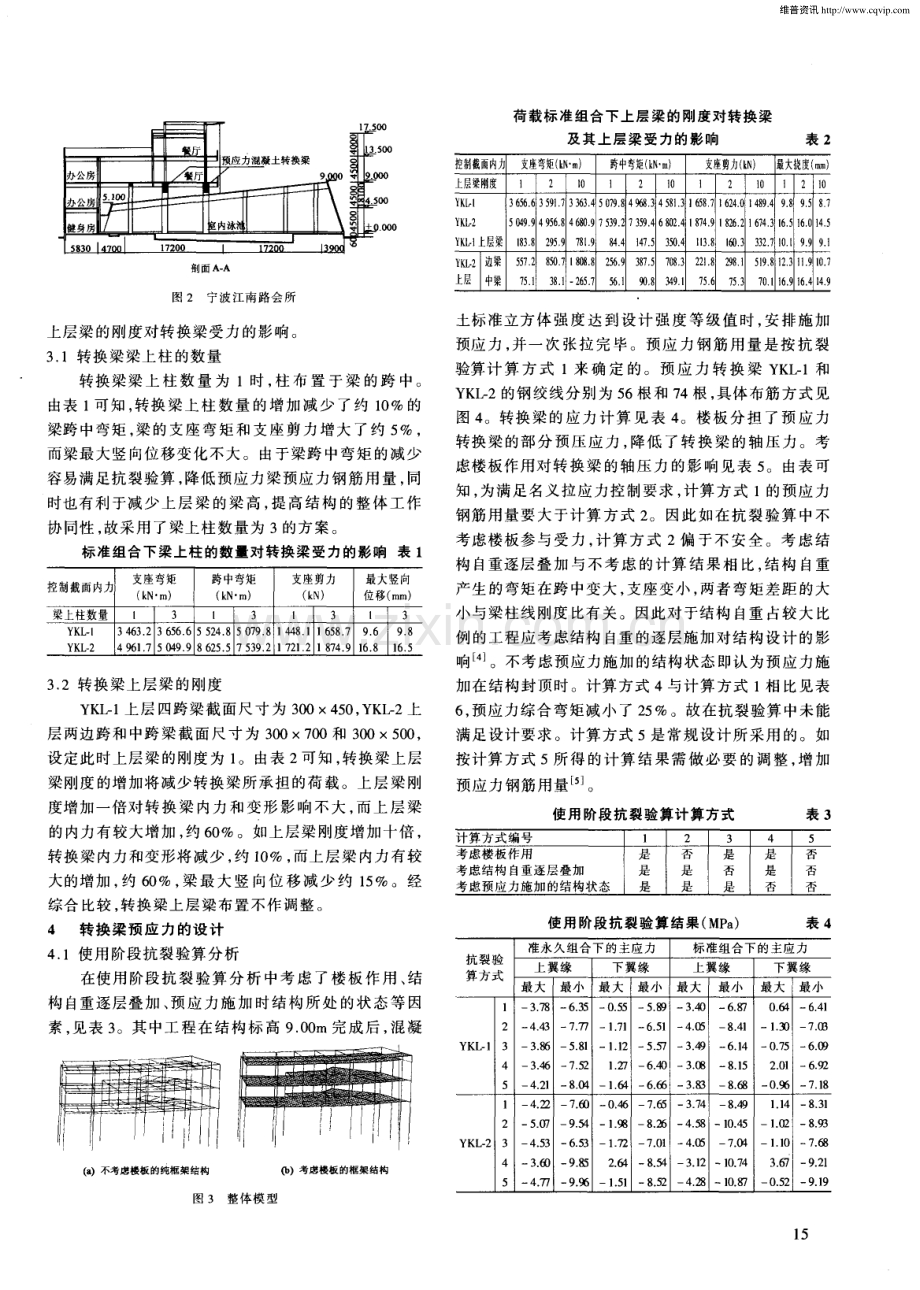 带预应力混凝土转换梁的框架结构计算分析.pdf_第2页