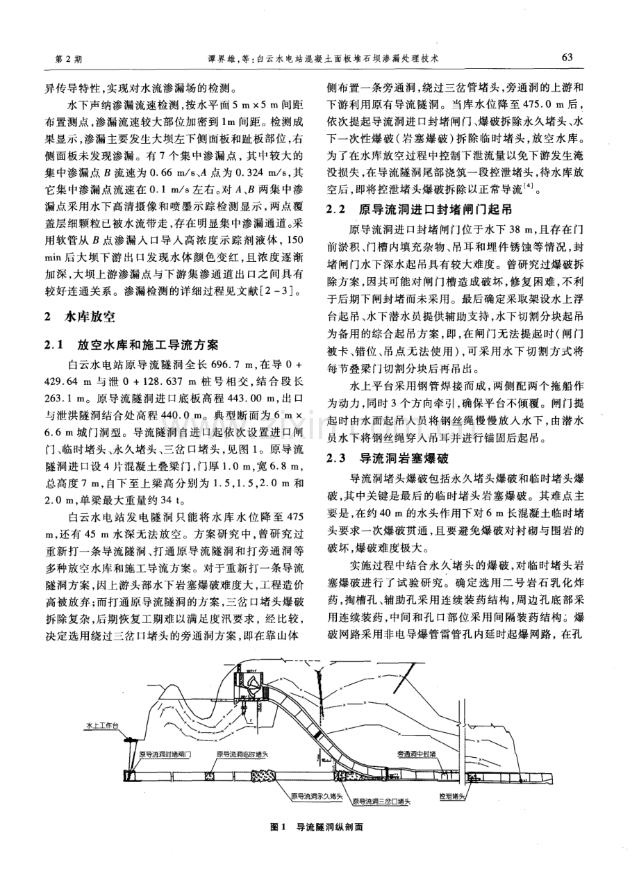 白云水电站混凝土面板堆石坝渗漏处理技术.pdf_第2页