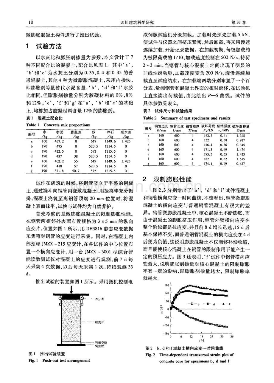 钢管微膨胀混凝土界面粘结性能的试验研究.pdf_第2页