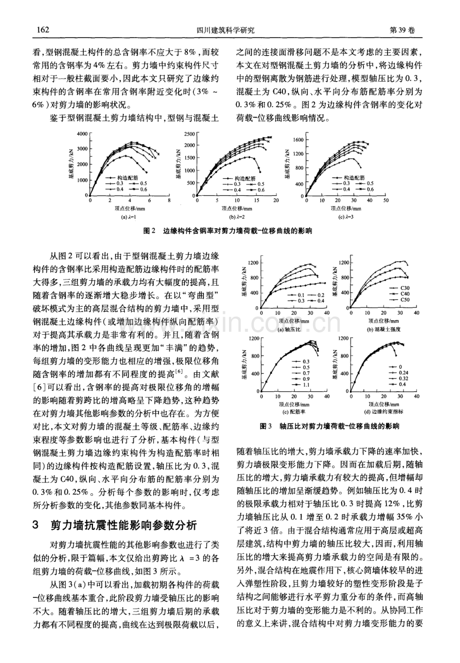 型钢混凝土剪力墙抗震性能研究.pdf_第2页