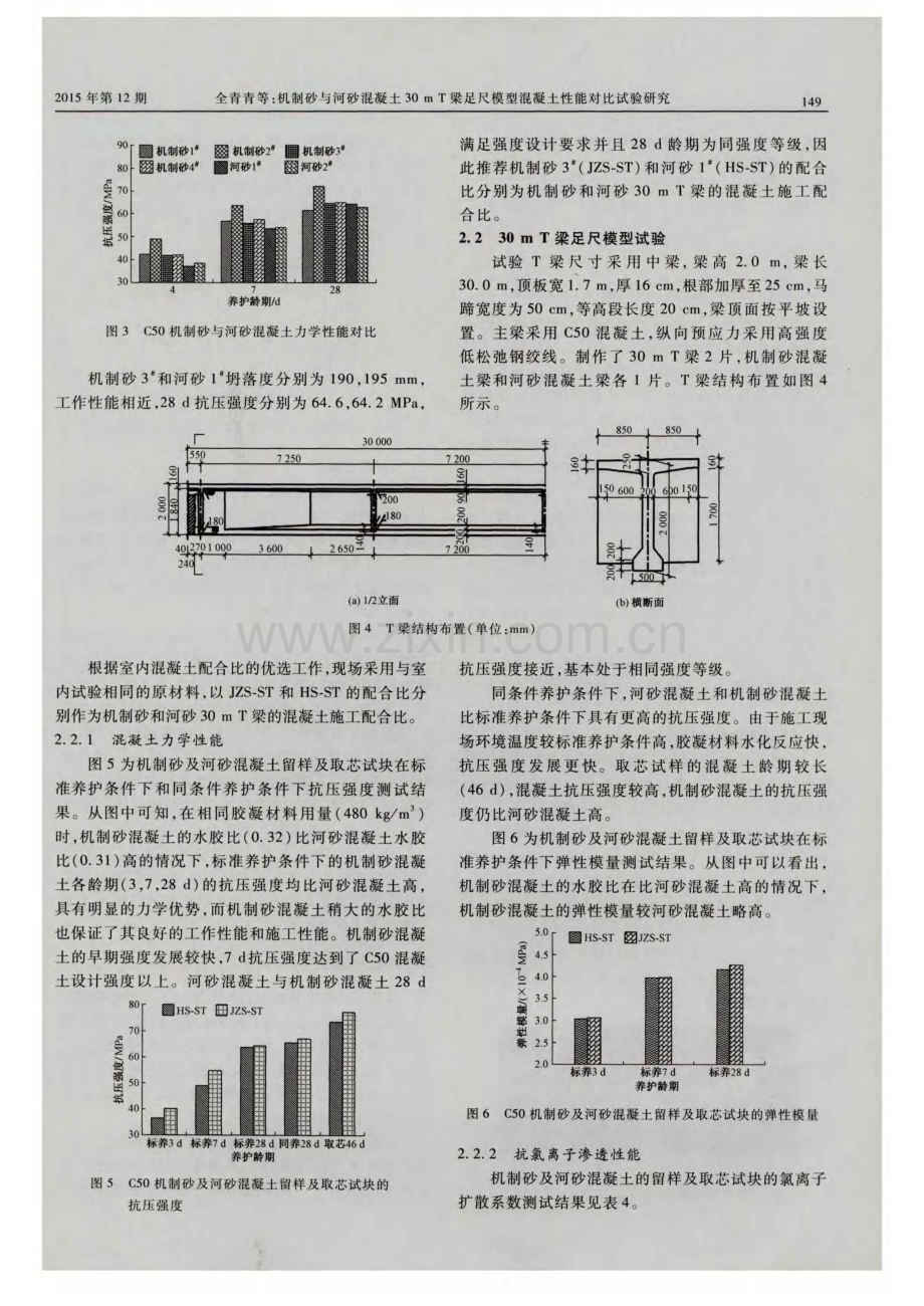 机制砂与河砂混凝土30m T梁足尺模型混凝土性能对比试验研究.pdf_第3页