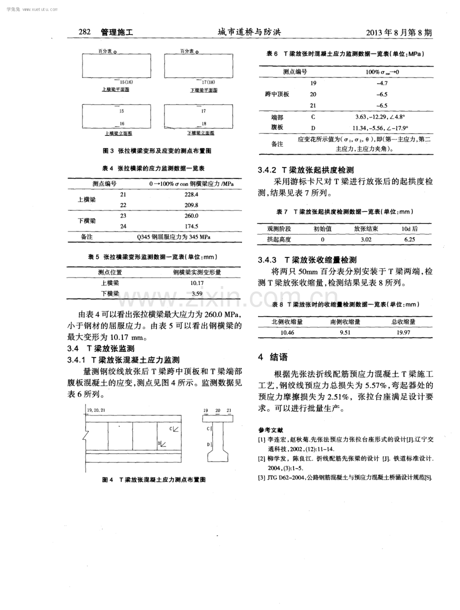 先张法折线配筋预应力混凝土T梁施工监测.pdf_第3页