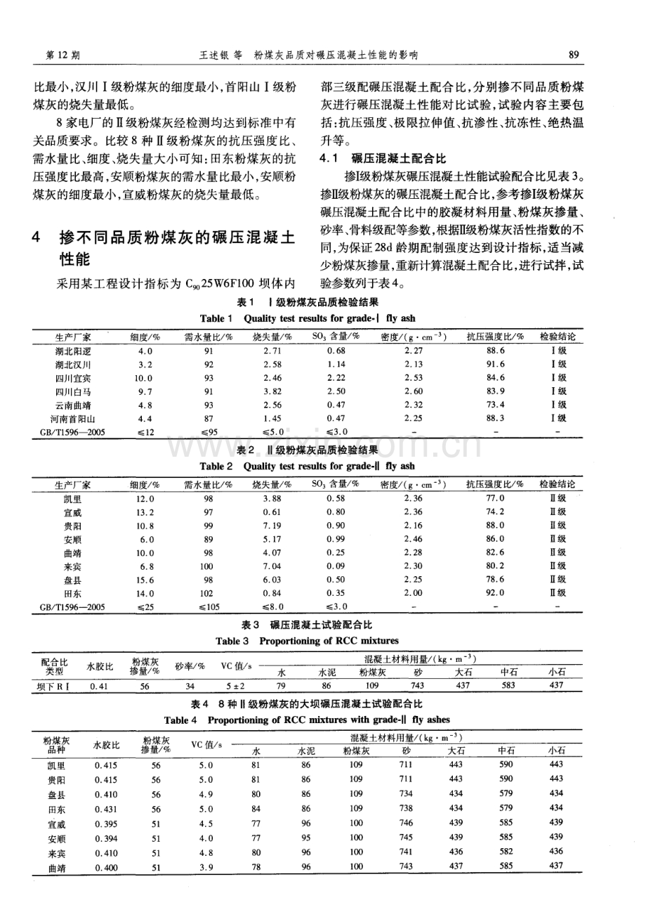 粉煤灰品质对碾压混凝土性能的影响.pdf_第2页